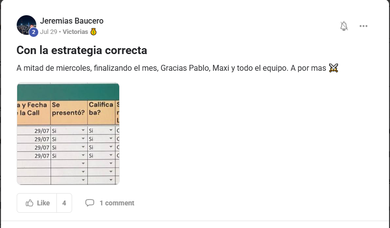 Testimonio de Jeremias Baucero en Skool: Cerró el mes con la estrategia correcta